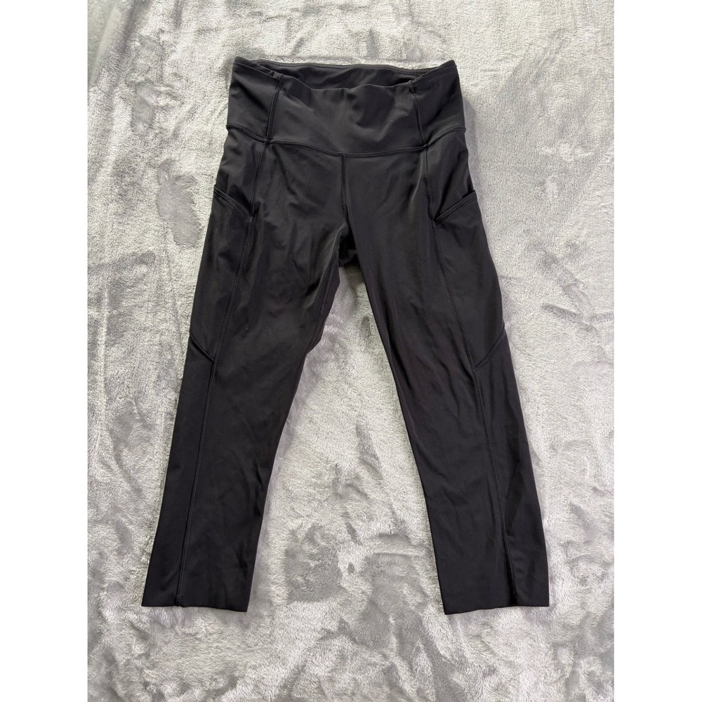 Lululemon Fast and Free High-Rise Crop 19" Leggings Black Pockets Women's